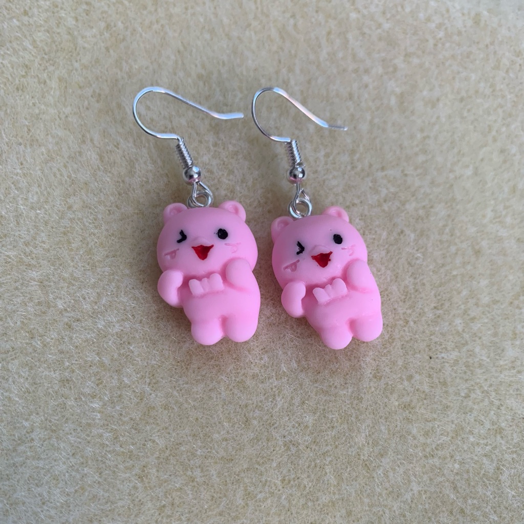 *3 For $20* Adorable Winking Teddy Bear Earrings